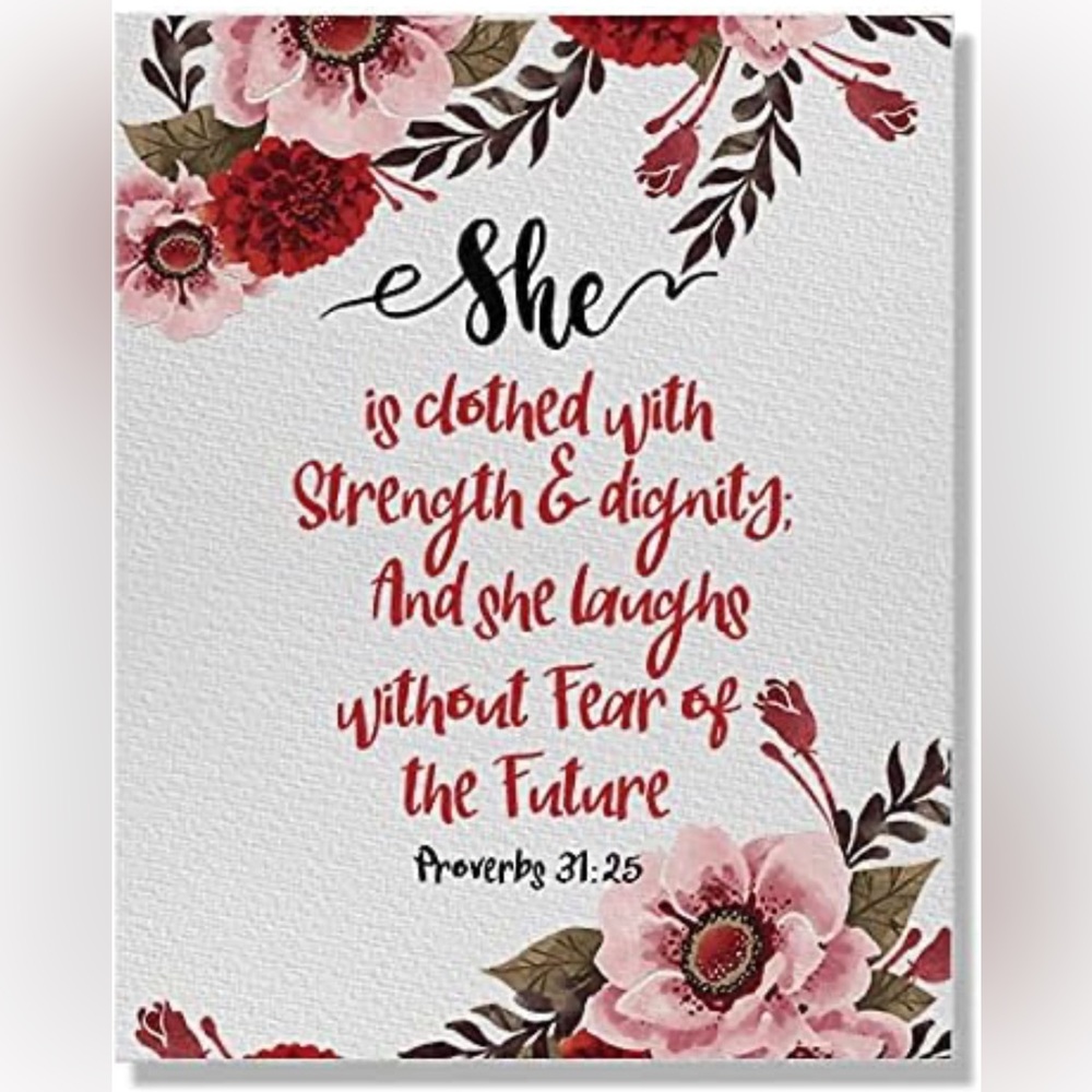 New Canvas picture for easel or wall with Bible verse.